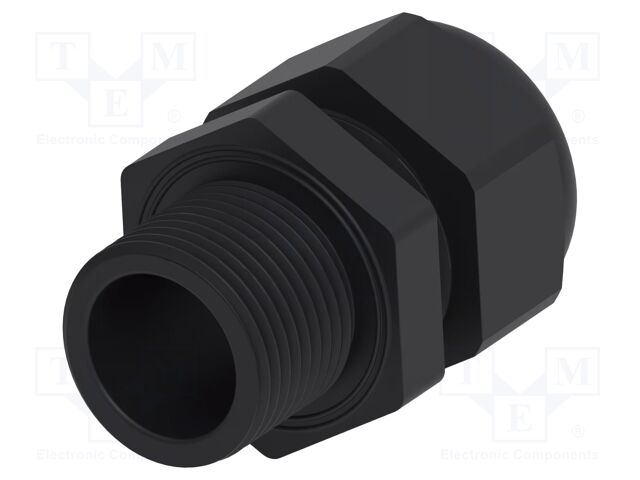 Cable gland; without nut,with long thread; M20; 1.5; IP68; black