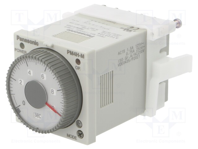 Timer; 0,1s÷500h; DPDT; 250VAC/5A; 24VAC; 24VDC; on panel; -10÷50°C