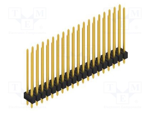 Connector: pin strips; pin header; male; PIN: 38; 2.54mm; THT; 2x19