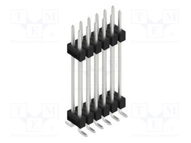 Connector: pin strips; pin header; male; PIN: 12; 2.54mm; SMT; 2x6