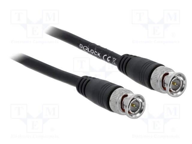 Cable; 10m; BNC male,both sides; black; Øcable: 6.1mm; 75Ω