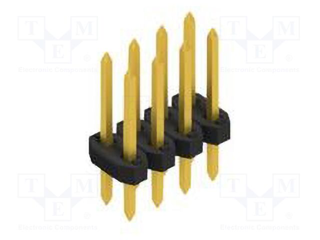 Connector: pin strips; pin header; male; PIN: 8; 2mm; THT; 2x4; 100V