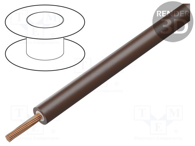 Wire; FlexiVolt-2V,Flexivolt®; stranded; Cu; 1mm2; brown; PVC; 100m