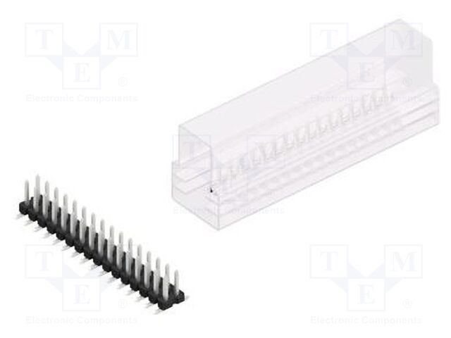 Connector: pin strips; pin header; male; PIN: 32; 2.54mm; SMT; 2x16