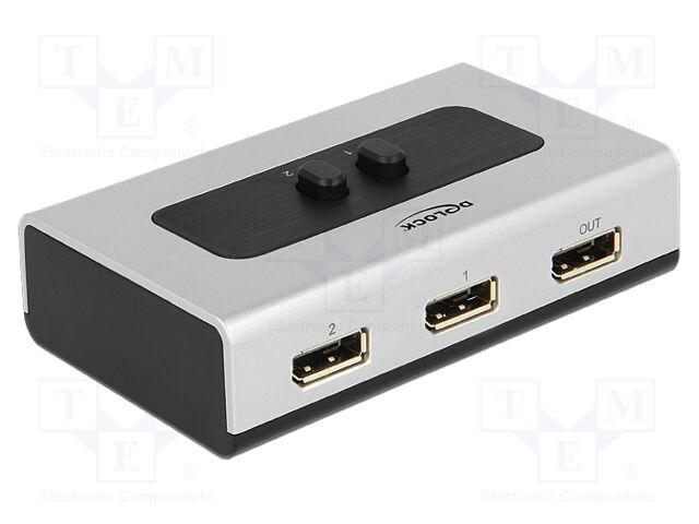 Switch; DisplayPort 1.4; 8K,UHD 4320p; black,grey; plastic