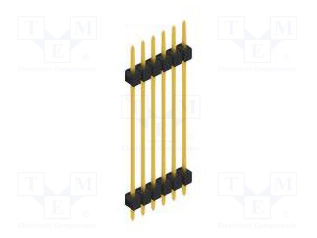 Connector: pin strips; pin header; male; PIN: 6; 2.54mm; THT; 1x6