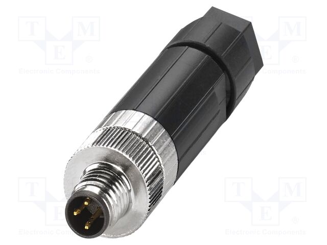 Connector: M8; PIN: 3; 4A; 48V; IP65; straight; unshielded; plug
