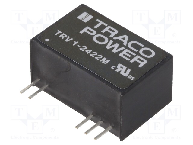 Converter: DC/DC; 1W; Uin: 19.2÷28.8V; Uout: 12VDC; Uout2: -12VDC