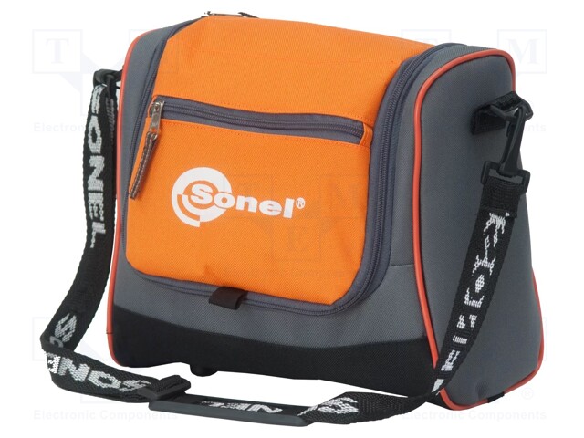 Bag; Colour: orange,grey; Mat: fabric; 1pcs.