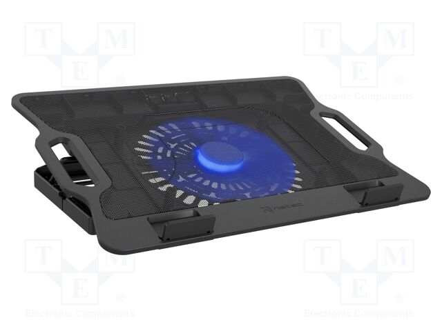 Notebook cooling stand; black; USB A,USB C