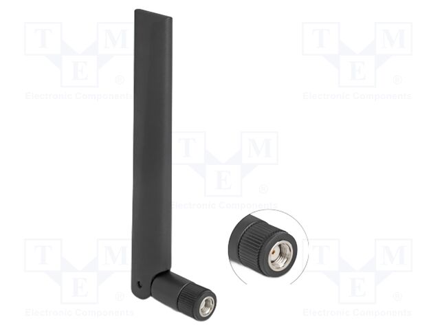 Antenna; inner,WiFi; black; RP-SMA; screw-in; male; 50Ω; 3dBi