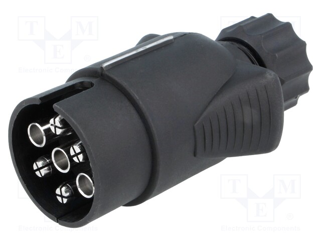 Connector: automotive; plug; PIN: 7; nickel plated; 12VDC; 6mm