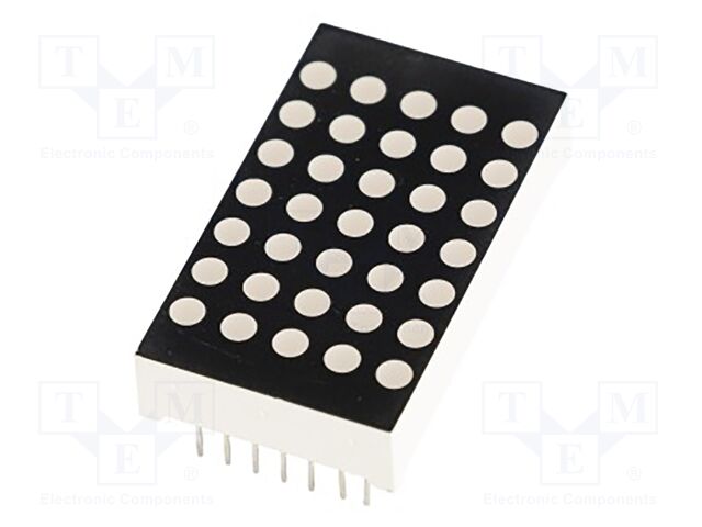 Display: LED; matrix; 5x7; RGB; 120mcd,180mcd,450mcd; anode