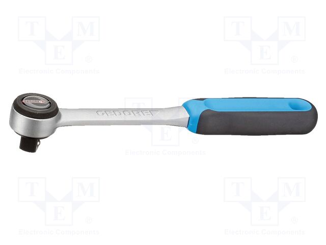 Rattle; socket spanner; 3/8"; Chrom-vanadium steel; 200mm