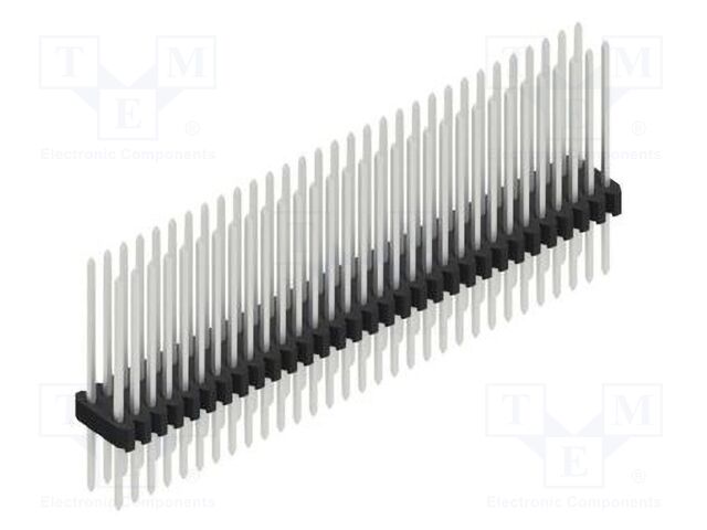 Connector: pin strips; pin header; male; PIN: 62; 1.27mm; THT; 2x31