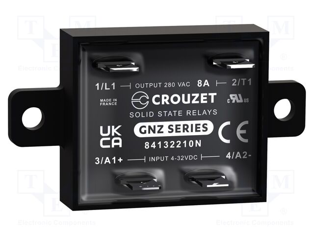 Relay: solid state; Ucntrl: 4÷32VDC; 8A; 24÷280VAC; -40÷80°C