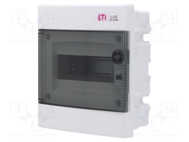 Enclosure: for modular components; IP40; white; No.of mod: 8; ABS