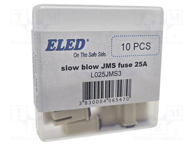 Fuse: fuse; 25A; automotive; 10.7mm; 10.7x7.7x17.5mm