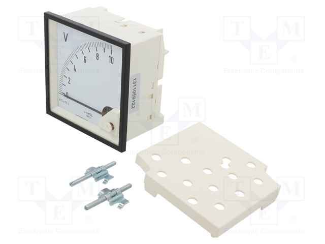 Meter; on panel; analogue; 0÷10V; Class: 1,5; IP52; Length: 95mm