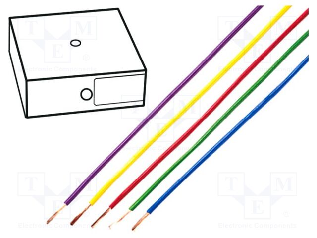 Wire; H05V-U; solid; Cu; 0.5mm2; grey; PVC; 300/500V; 100m