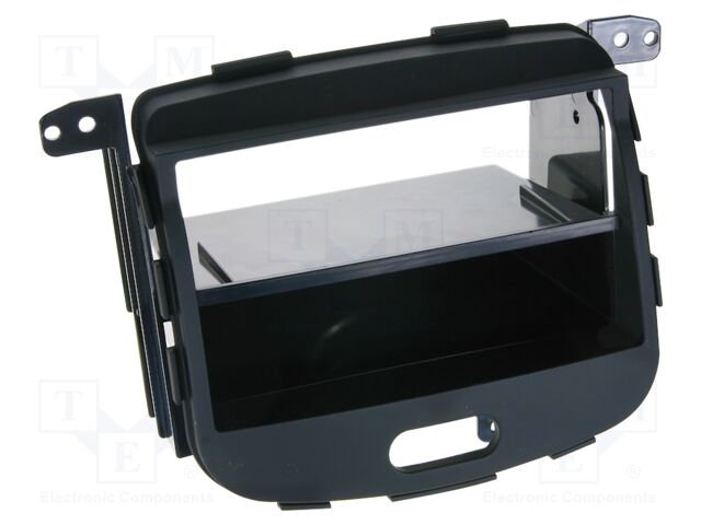 Radio frame; Hyundai; 2 DIN; black/rubber-touch