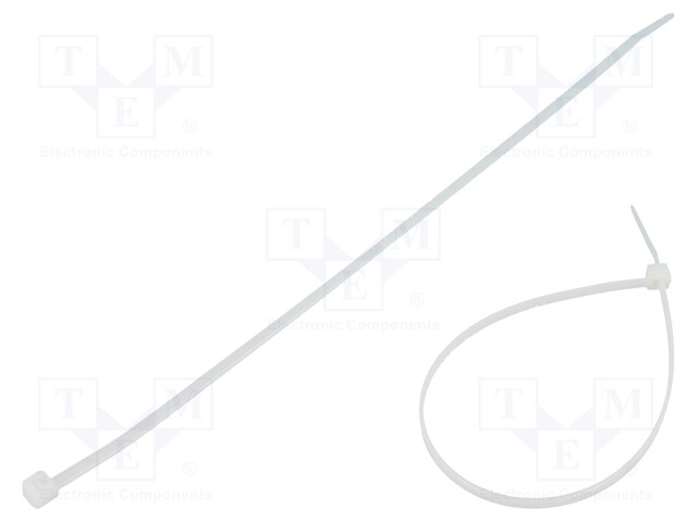Cable tie; L: 250mm; W: 3.6mm; polyamide; 177N; natural; Ømax: 66mm