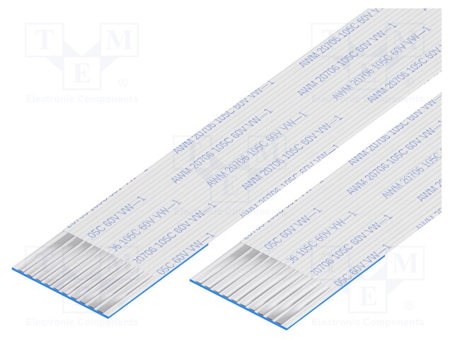 FFC cable; Cores: 10; Cable ph: 1mm; contacts on the same side
