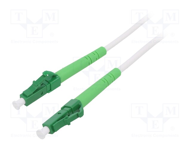 Fiber patch cord; OS2; LC/APC,both sides; 5m; LSZH; white