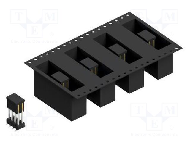 Connector: pin strips; pin header; male; PIN: 8; 2.54mm; SMT; 2x4