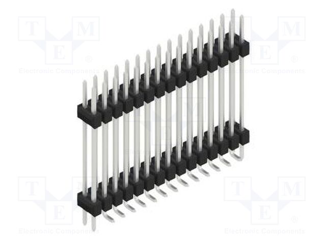 Connector: pin strips; pin header; male; PIN: 30; 2.54mm; SMT; 2x15