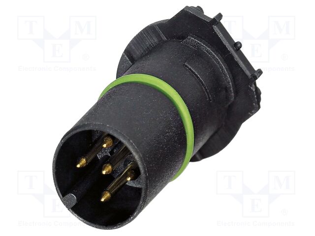 Connector: M12; contact insert; PIN: 5; 60V; straight; THR; A code