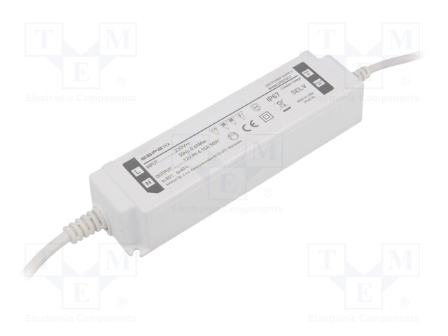 Power supply: switched-mode; LED; 50W; 12VDC; 4.16A; 220÷240VAC
