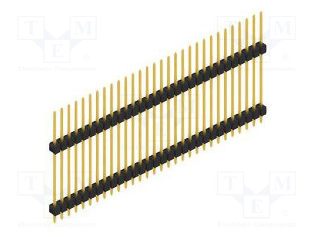 Connector: pin strips; pin header; male; PIN: 30; 2.54mm; THT; 1x30