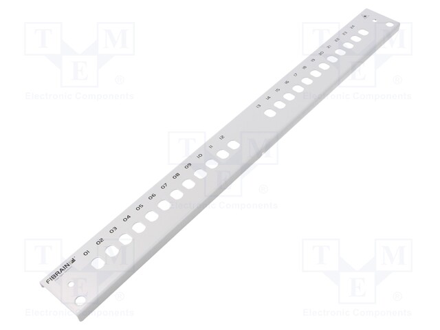 Front panel; 1U; Panel colour: grey