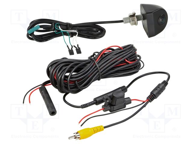 Rear view camera; 103°; black; 12VDC,24VDC; Kit: camera; M8,screw