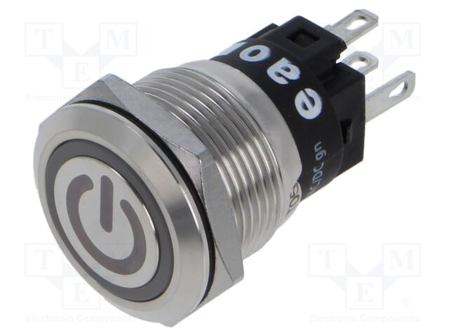 Switch: vandal resistant; Pos: 2; SPDT; 3A/240VAC; 3A/240VDC; Ø19mm