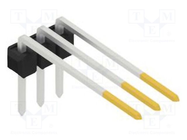 Connector: pin strips; pin header; male; PIN: 3; 2.54mm; THT; 1x3