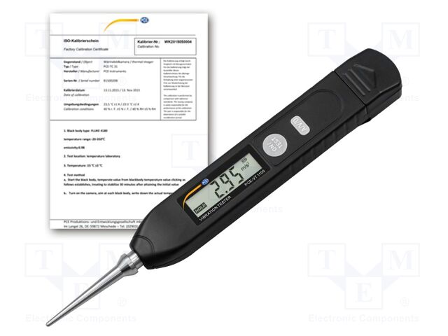 Vibrometer; 0,01÷199,9m/s2; 155x18.7x24mm; Temp: max.40°C