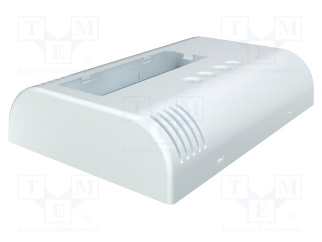 Enclosure: wall mounting; X: 80mm; Y: 120mm; Z: 25mm; ABS; white