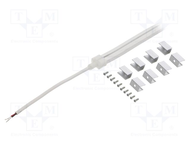 NEON LED tape; white cold; 24V; LED/m: 120; 6mm; IP65; 8W/m