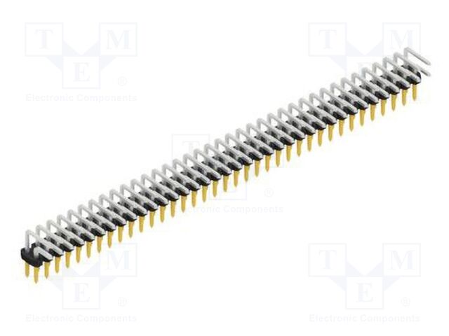Connector: pin strips; pin header; male; PIN: 74; 2mm; THT; 2x37