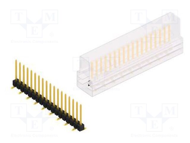 Connector: pin strips; pin header; male; PIN: 18; 2.54mm; SMT; 1x18