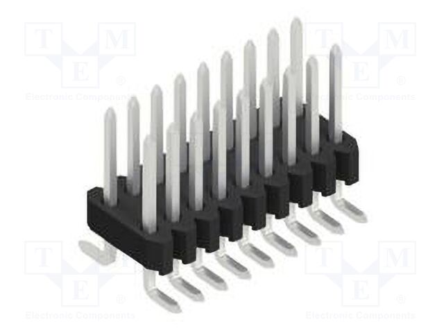 Connector: pin strips; pin header; male; PIN: 18; 1.27mm; SMT; 2x9