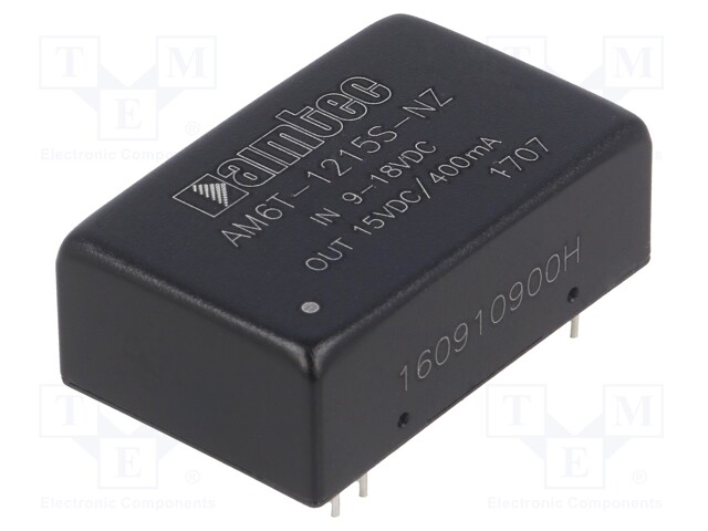 Converter: DC/DC; 6W; Uin: 9÷18V; 15VDC; Iout: 400mA; DIP24; 14g