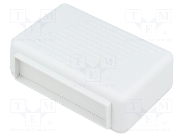 Enclosure: with panel; X: 85mm; Y: 56mm; Z: 28mm; ABS; grey