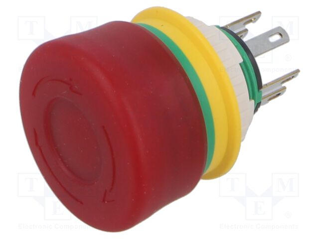 Switch: emergency stop; 16mm; Stabl.pos: 2; NC x2; white; yes; IP65