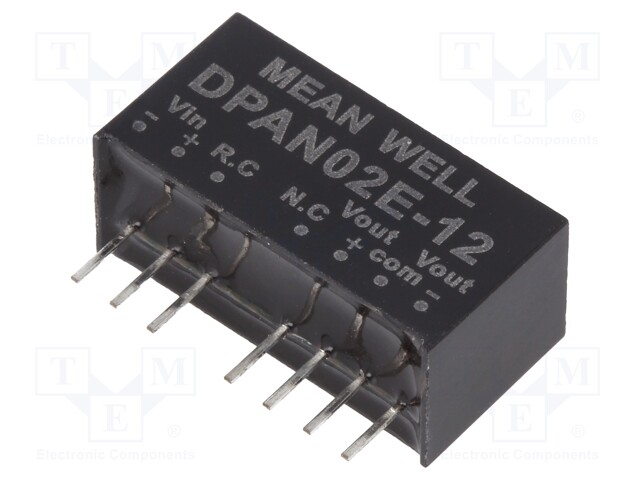 Converter: DC/DC; 2W; Uin: 4.5÷9V; Uout: 12VDC; Uout2: -12VDC; SIP8