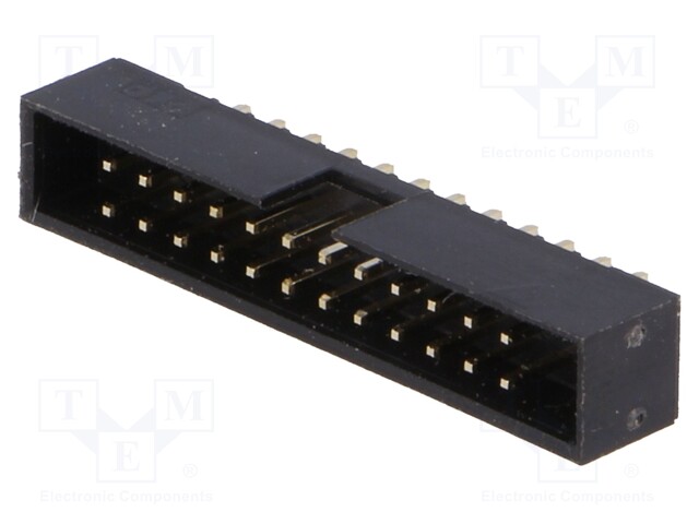 Socket; IDC; male; PIN: 24; straight; THT; gold-plated; 2mm