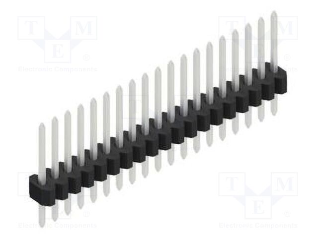Connector: pin strips; pin header; male; PIN: 19; 1.27mm; THT; 1x19