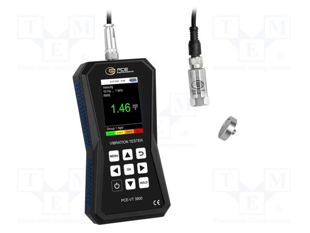 Vibrometer; Display: LCD TFT 2,8"; Meas.accur: ±2%; 10Hz÷10kHz